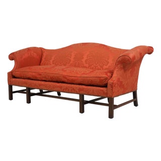 Kittinger Chippendale Style Camelback Sofa - New Upholstery For Sale