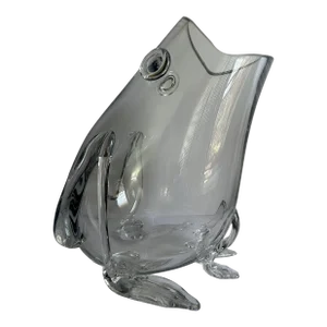 Mid 20th Century Blenko Style Frog Prince Glass Vase