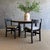 Reclaimed Pine Wood Round Dining Table With Black Painted Finish For Sale In Los Angeles - Image 6 of 15
