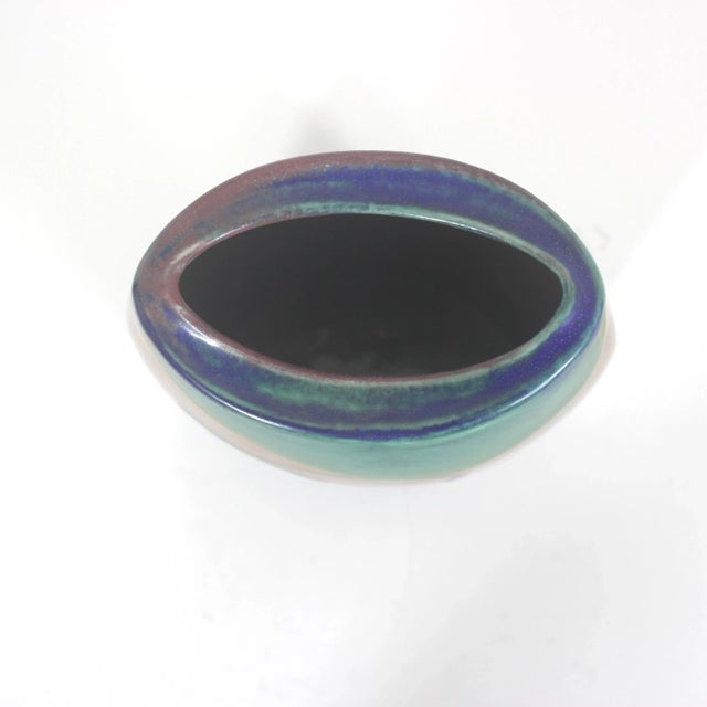 Ceramic Vintage Loren Lukens Signed Studio Pottery Vase For Sale - Image 7 of 11