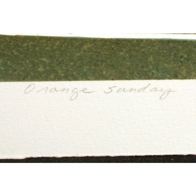 Ted Thomas "Orange Sunday" Football Denver Broncos Signed Small Serigraph Art For Sale - Image 4 of 5