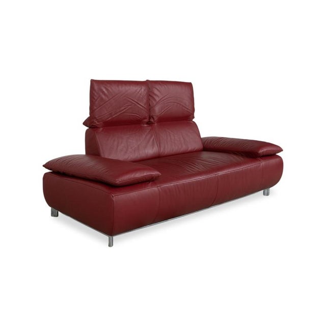 Animal Skin Volare Set Leather Two-Seater and Armchair in Red with Manual Function from Koinor, Set of 2 For Sale - Image 7 of 18