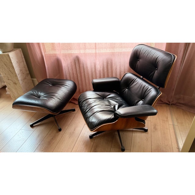 Lounge Chair and Ottoman by Charles & Ray Eames for Herman Miller & Vitra, Set of 2 For Sale - Image 14 of 14