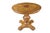 Vintage Thomasville center pedestal table featuring round form with inlaid Walnut veneers in a quatrefoil design....