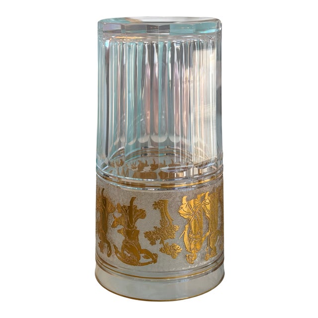 Val Saint-Lambert 1 of 4 Antique Val St Lambert Danse De Flore Cameo Glass Water Tumbler For Sale - Image 4 of 4