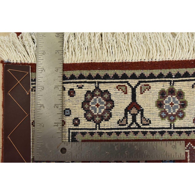 Fine Kashmar Runner 1’10” X 10’1” Red Wool Traditional Hand-Knotted Rug For Sale - Image 15 of 15