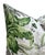 Traditional Dahlia Pillow Cover in Green, 22x22 Pillow For Sale - Image 3 of 3