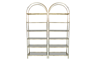 Hollywood Regency Style Shelves, 1970s, Set of 2