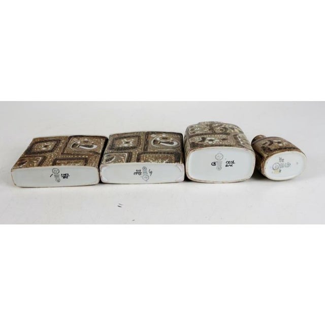 Royal Copenhagen 1960's Ceramic Vases by Nils Thorsson for Royal Copenhagen- Set of Four For Sale - Image 4 of 6