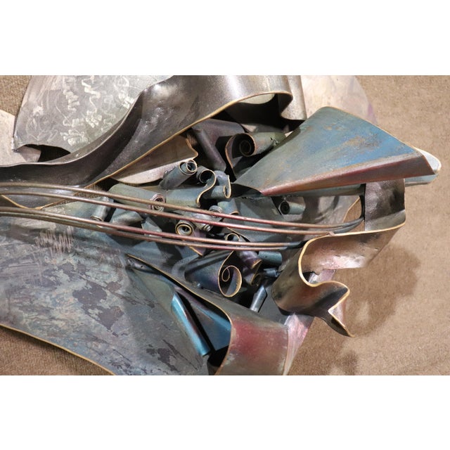 Mid 20th Century Signed Metal Wall Art For Sale In New York - Image 6 of 7