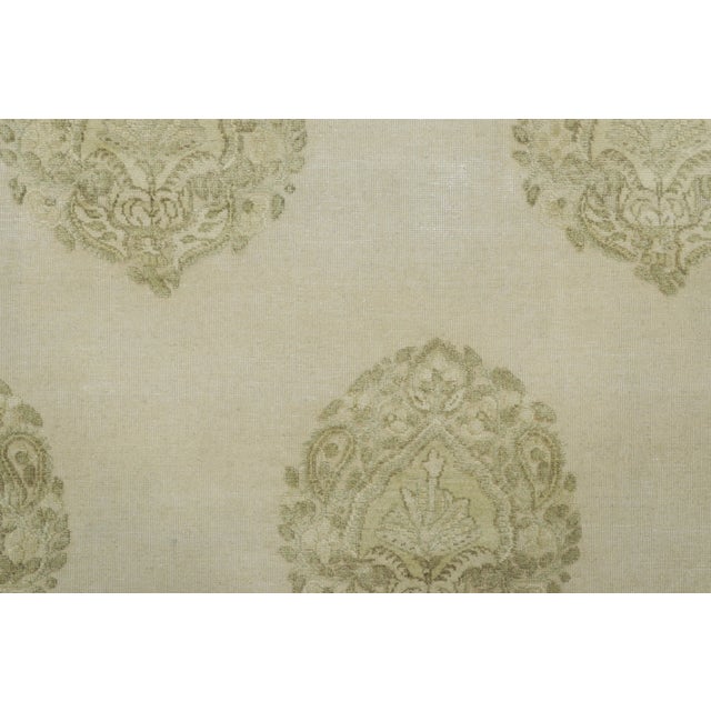 2020s Contemporary Block Print Floral Natural Silk Runner by Rug & Kilim, India For Sale - Image 5 of 9