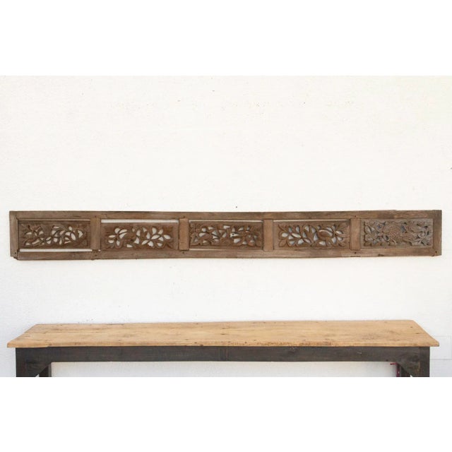 Asian Antique Openwork Floral & Foliate Carving For Sale - Image 3 of 7