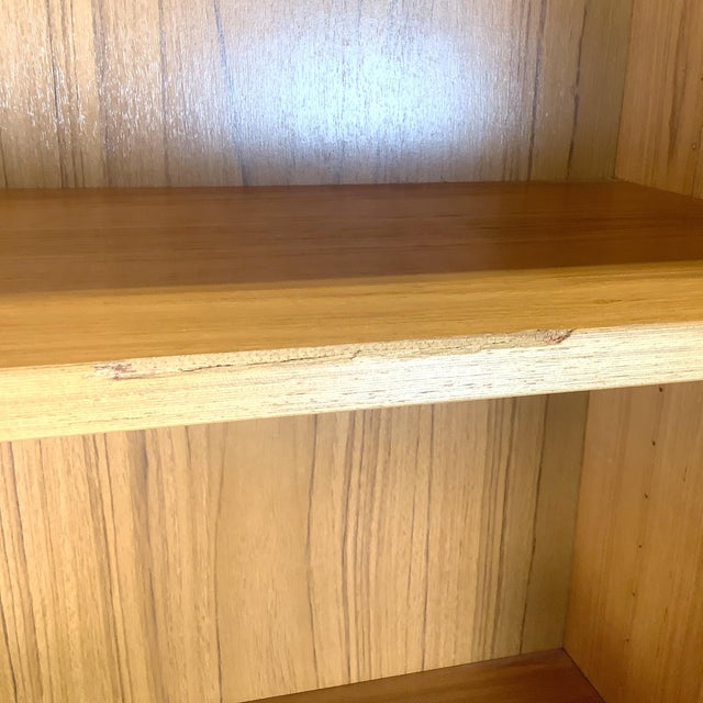 Scandinavian Modern Style Teak Bookcase With Open Display Shelving For Sale - Image 9 of 15