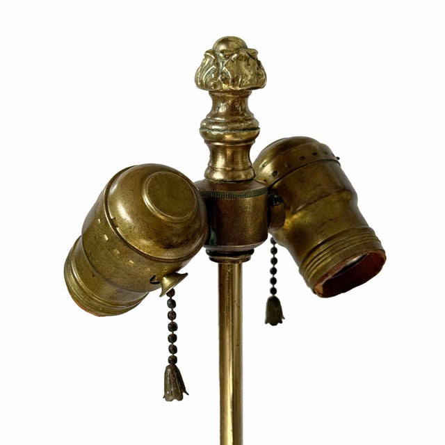 Metal Brass Table Lamp With Swan Motif For Sale - Image 7 of 12
