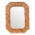 Vintage Chevron Rattan Mirror For Sale