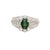 Cats-Eye Alexandrite Diamond 18k White Gold Ring, Size 6.75 For Sale In Los Angeles - Image 6 of 8