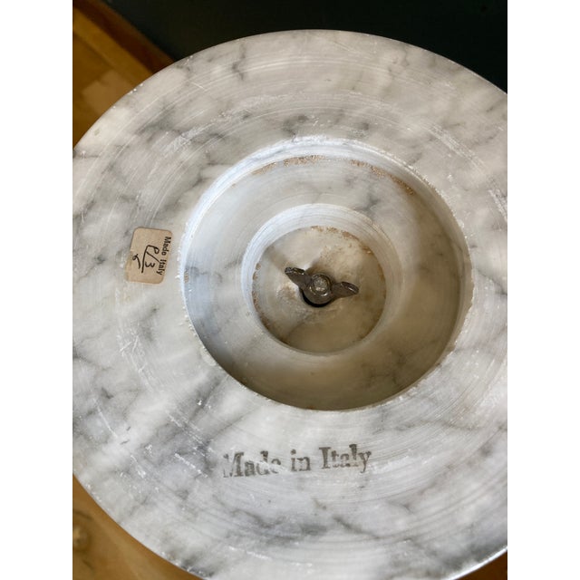 Early 20th Century White Italian Marble Pedestal Stand With Twisted Column For Sale - Image 9 of 9