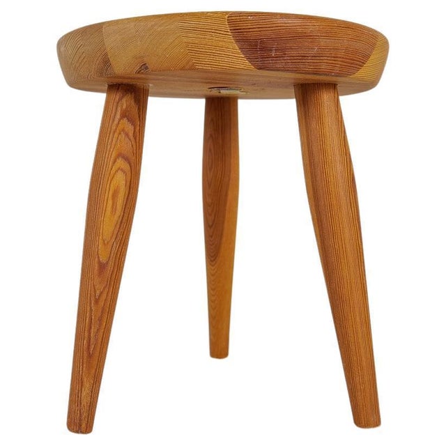 Scandinavian Modern Sculptural Stool in Pine from Rima, Sweden, 1970s For Sale - Image 10 of 10