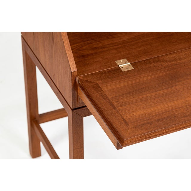 Danish Mid-Century Modern Teak Dropdown Secretary Desk, 1960s For Sale - Image 13 of 18