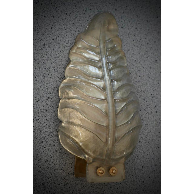 Gold Murano Art Glass Gold and Brass Wall Light and Sconces, 2000 For Sale - Image 8 of 11
