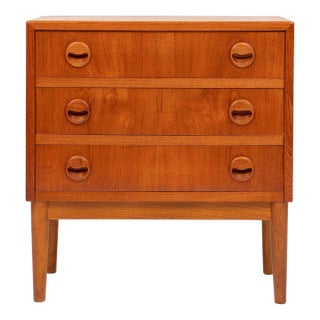 Danish Mid-Century Teak Three-Drawer Chest 1960s For Sale