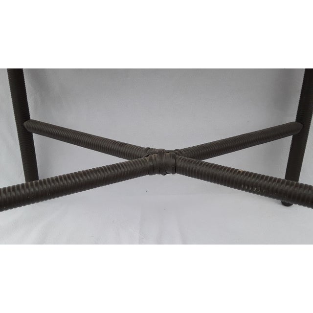 One of a Kind ~ 1940s Boho Chic Mosiac WIcker Table For Sale - Image 11 of 13