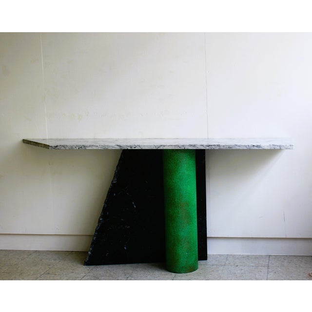 Metal Italian Ambiguità Console Table by Lella and Massimo Vignelli for Casigliani, 1980s For Sale - Image 7 of 18