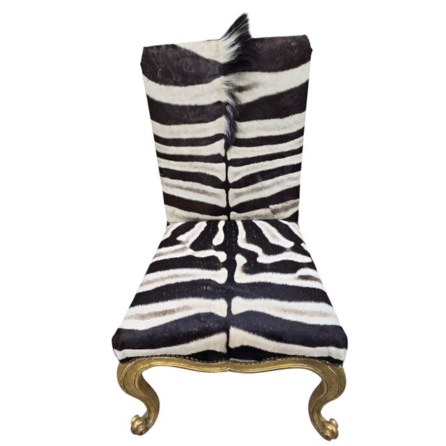 Vintage French Rococo Style Giltwood Side Chairs Newly Reupholstered - Pair For Sale - Image 10 of 12