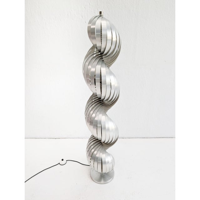 Spiral Floor Lamp by Henri Mathieu, 1970s For Sale - Image 6 of 6