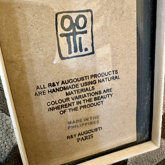 French R & Y Augousti Shagreen Abalone Picture Frame For Sale - Image 3 of 5