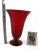 1920s Salviati Murano Style Vase Red Ruby Gold Dust Venetian Trumpet Shape For Sale - Image 6 of 10