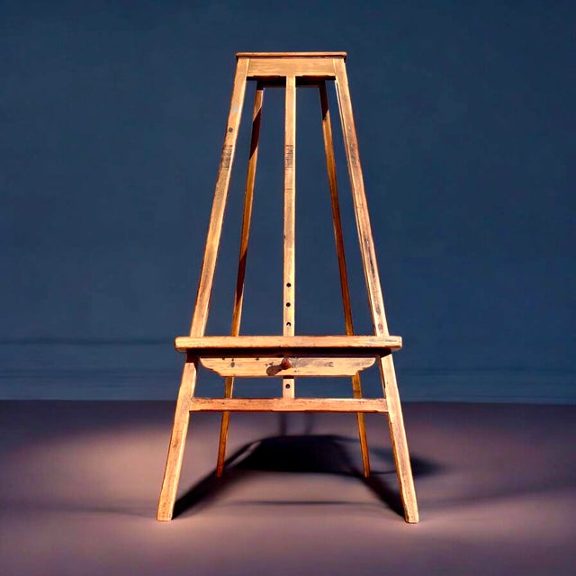 Extra Large Vintage Oakwood Field Easel, 1920s, W. Klein For Sale - Image 11 of 16