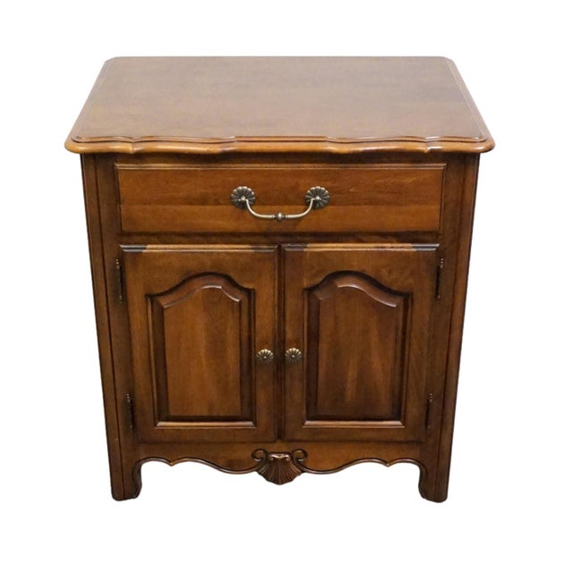 French Country Ethan Allen Country French Collection 26" Cabinet Nightstand 26-5226 - 216 Bordeaux Finish For Sale - Image 3 of 15
