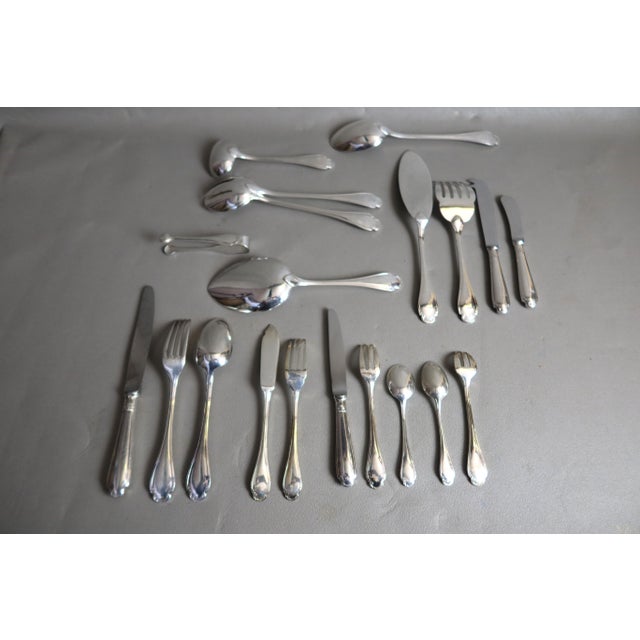 Vintage Pompadour Flatware Set from Christofle, 1990s, Set of 130 For Sale - Image 10 of 12