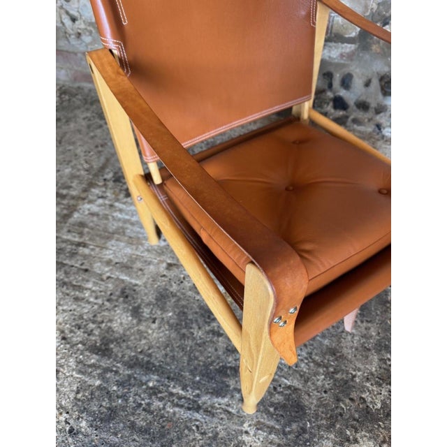 KK47000 Safari Chair in Ash with Cognac Leather by Kaare Klint for Carl Hansen & Søn For Sale - Image 5 of 18