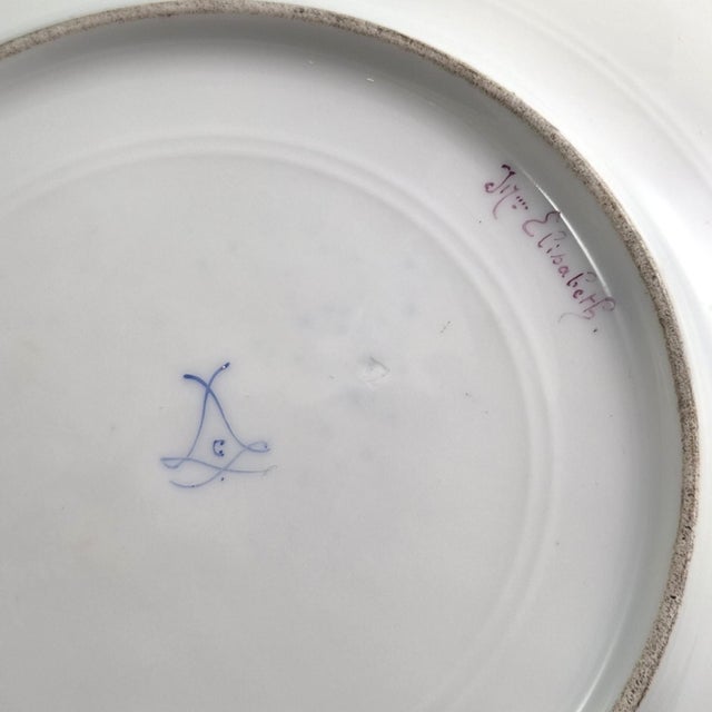 19th Century Cobalt Royal Blue Portrait Plate from Paris Porcelain, 1870s For Sale - Image 5 of 11