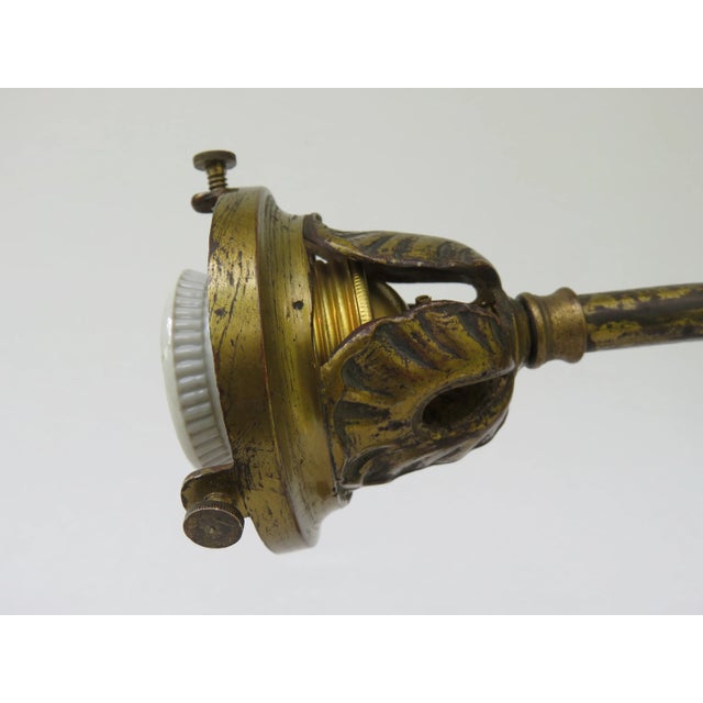 Art Nouveau Brass and Frosted Glass Sconces, Set of 2 For Sale - Image 11 of 18