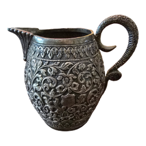 Antique Silver Petite Jug With Cobra Snake Handle