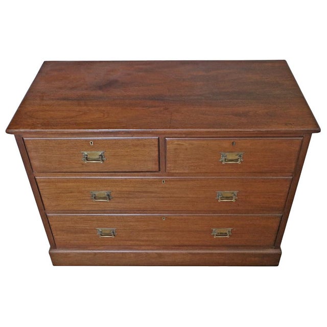 1910s Antique Art Nouveau Chest of Drawers in Mahogany, 1910 For Sale - Image 5 of 10