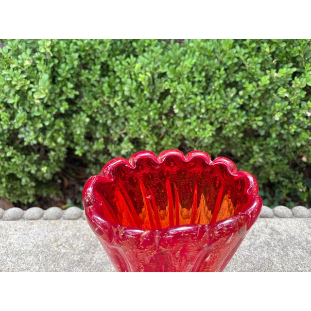 1980s Murano Glass Vase For Sale In Houston - Image 6 of 9