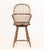 Windsor Style Oak Swivel Seat Bar Stool. 46.5" H x 22.75" W x 18" D; seat: 26" H. Provenance: From a Roxbury, Connecticut...