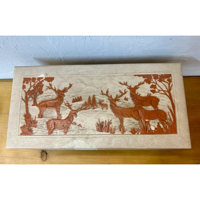 Mid 20th Century Vintage Crown Crest Sheffield England Faux Antler Handle Cutlery Cutlery For Sale - Image 5 of 8