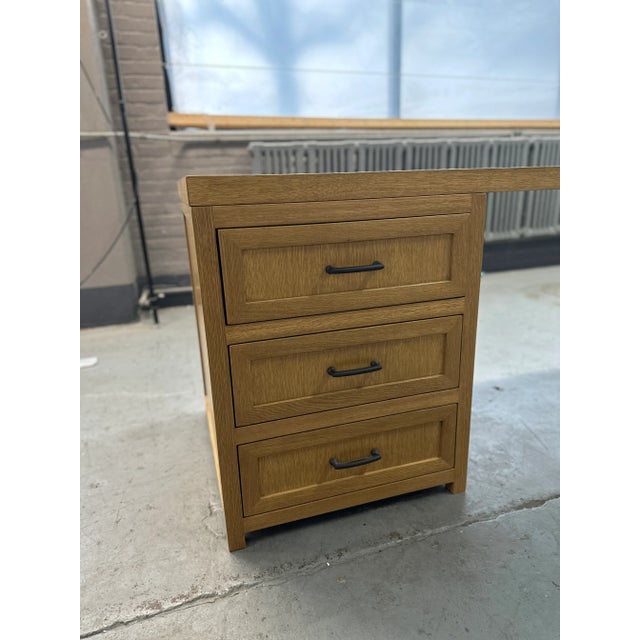 Contemporary Contemporary White Oak Desk For Sale - Image 3 of 8