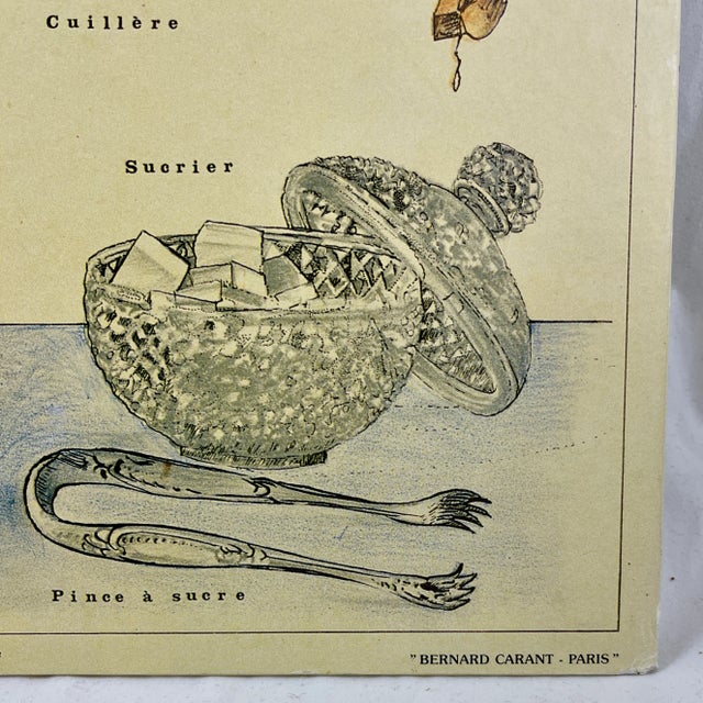 Cream Le Sucre, Original Émile Deyrolle French Mounted & Hanging Offset Lithograph For Sale - Image 8 of 12