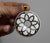 Large Medallion 14K White Chalcedony Pendant A very unqiue piece that makes a statement. A large carved round piece of...