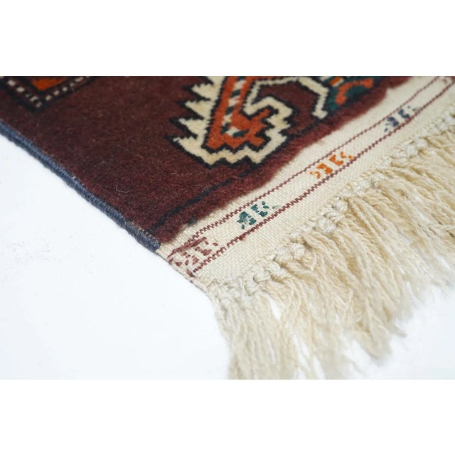 Textile Late 18th Century Antique Turkmen Rug 4'4'' x 6'2'' For Sale - Image 7 of 11