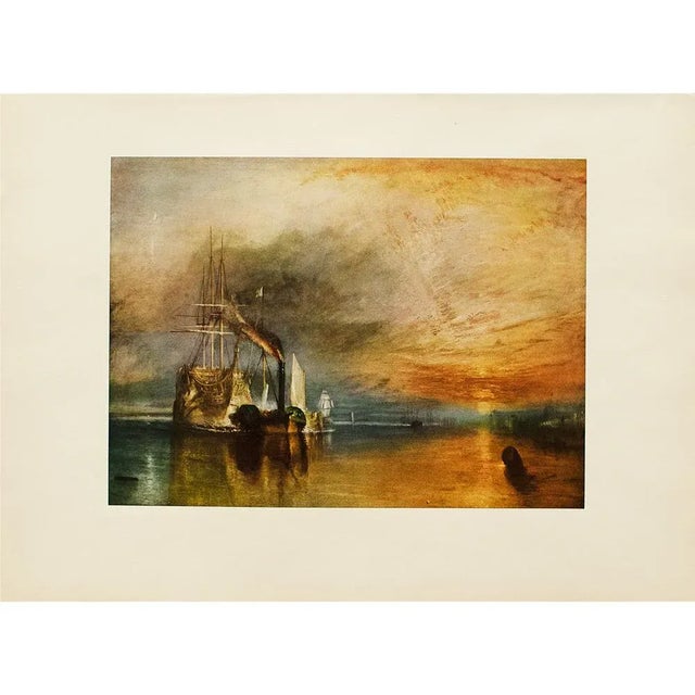 An excellent vintage full-color reproduction print after painting "The Fighting Temeraire" by J. M. W. Turner. Comes from...