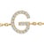 Contemporary 10K Yellow Gold Diamond Accent "G" Initial Charm and Link Bracelet For Sale - Image 3 of 6