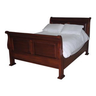 Lexington Queen Size Cherry Sleigh Bed For Sale