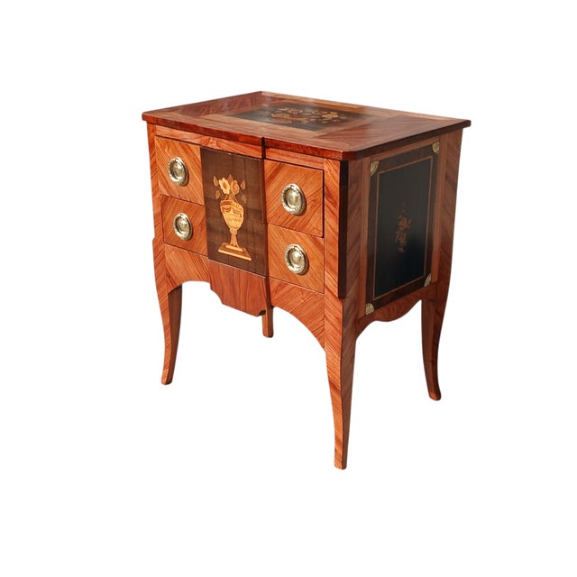 Antique French Marquetry Side Cabinet, 1770 For Sale - Image 6 of 10